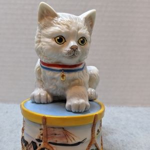 Anna Perenna Percelain Limited Edition Cat on a Drum
